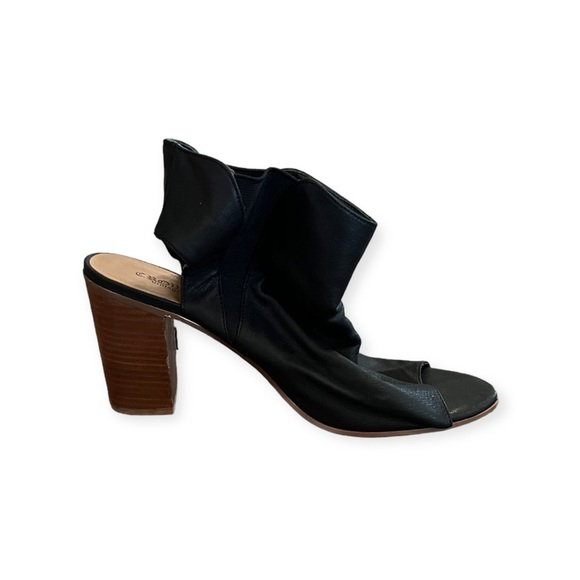 Crown Vintage booties boots black open toe NOVA - Picture 2 of 11